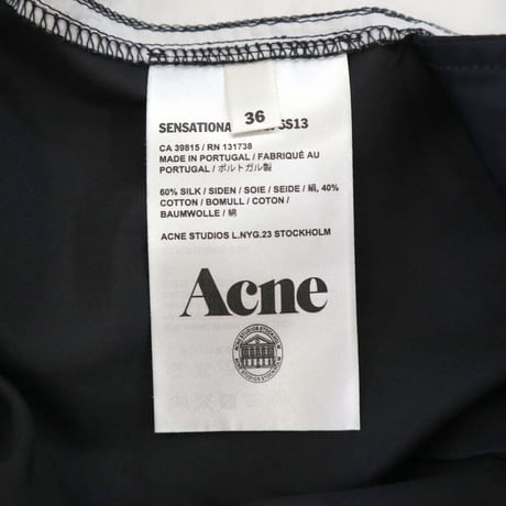 Acne "Silk×Cotton" Side Line Pants