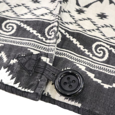～90's flashback "Native Pattern" Shawl Collar Short Jacket Lサイズ INDIA製