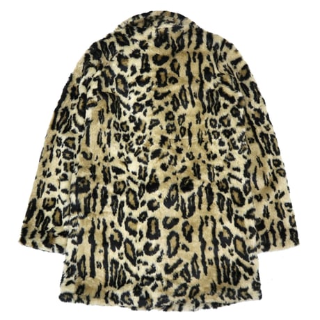 "Unisex" 80's～90's Animal Pattern Fake Fur Coat Jacket