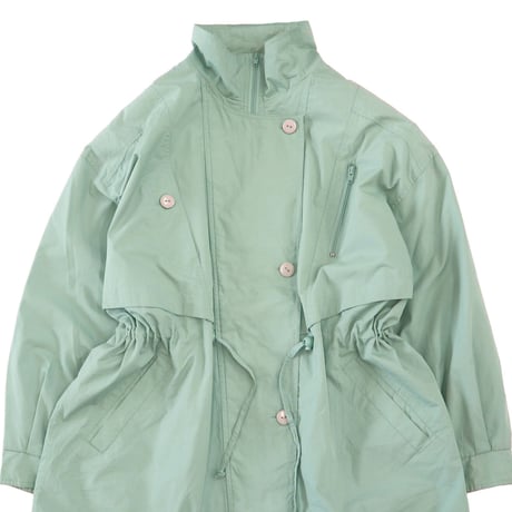 ～90's スタンドカラーハーフ コート Light Blue 42サイズ