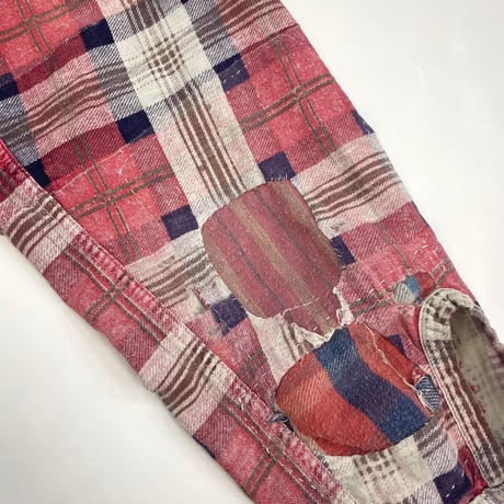 "junk boro" ～60's Kings Point Print Flannel Shirt Lサイズ