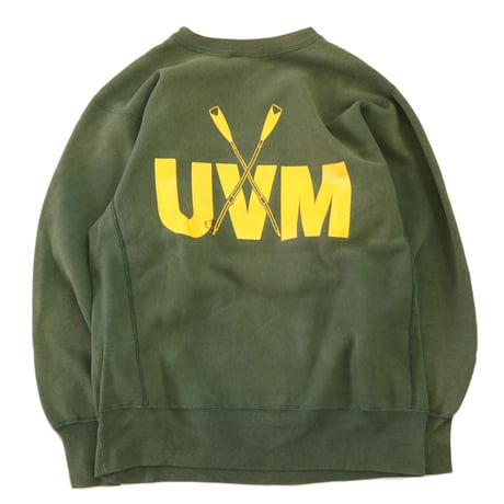 90's CHAMPION RW SWEAT "VERMONT CREW" 両面 プリント XLサイズ USA製