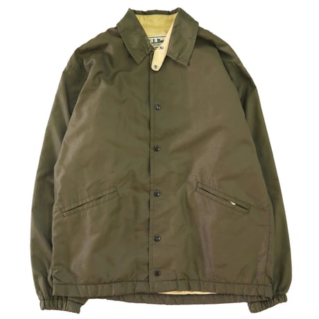80's L.L. Bean "チンスト" ナイロン コーチ ジャケット Khaki USA製