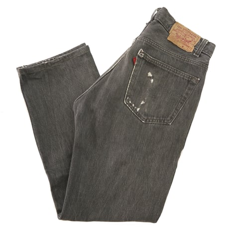 80's Levi's 501 "先染め" "スミ黒" Black Denim Pants W31 USA製