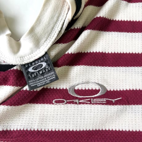 90's～00's Oakley "Icon Logo" Border Tee USA製 (fits XL)
