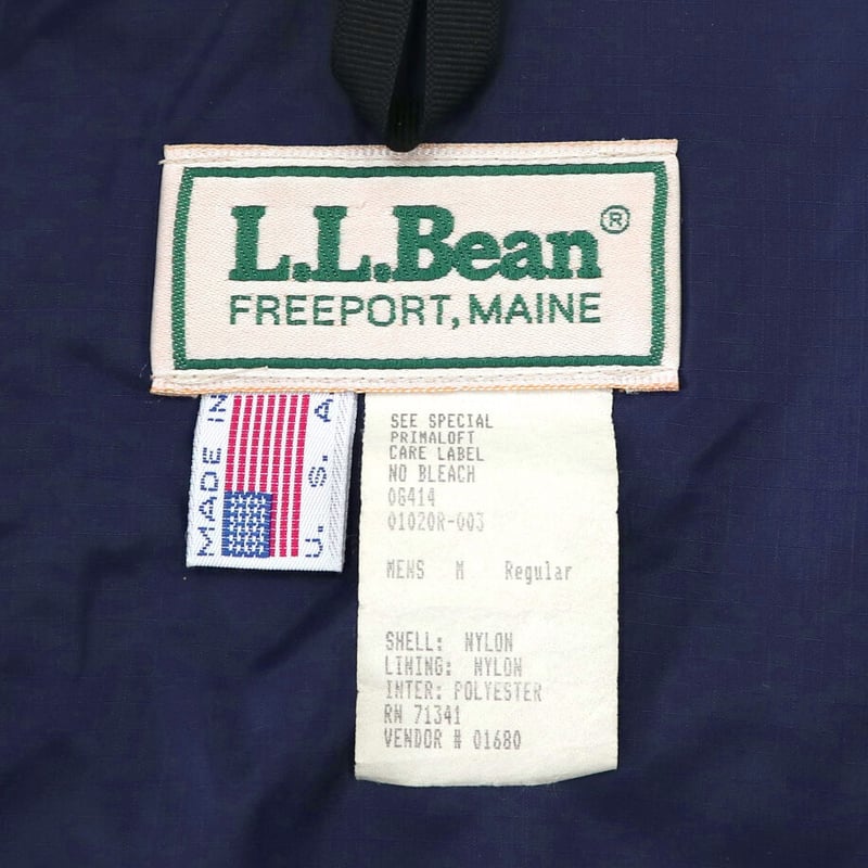 90's LL Bean PRIMALOFT ナイロン ジャケット GREEN Mサイズ U...