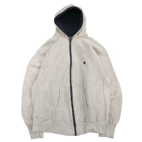 80's CHAMPION RW SWEAT PARKA "Full Zip" Grey XLサイズ USA製