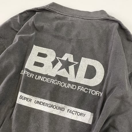 90's BAD "Super Underground Factory" 両面 プリント LS Tシャツ XLサイズ