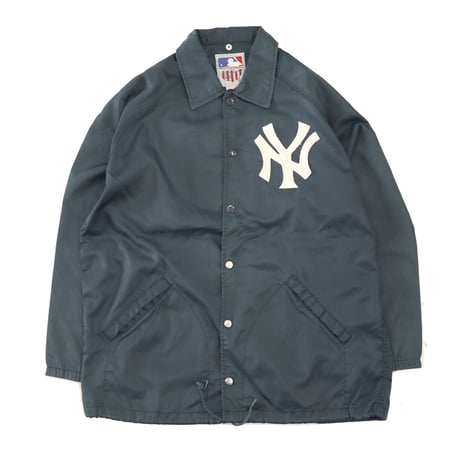 80's～90's sports casual wear "Yankees" 両面 ワッペン ナイロン コーチ ジャケット