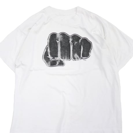 80's～90's unknown "FIST" プリント Tシャツ
