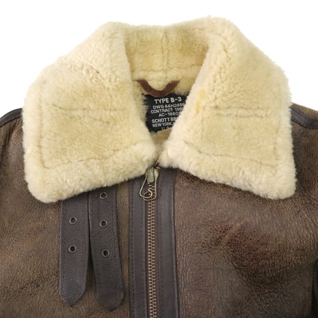 ～00's SCHOTT "B3 Type" Mouton Leather Sherpa Jacket 40サイズ USA製