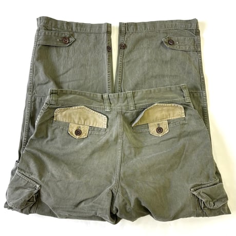 "Rare Size" 60's French ARMY "M-47" HBT Cargo Pants 11