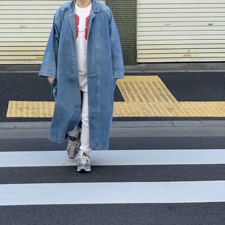 80's～90's MADE IN THE SHADE GARMENT Denim Long Coat Mサイズ USA製