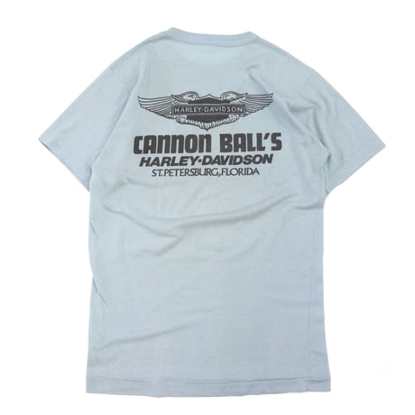 80's～ Harley Davidson "CANNON BALL" "Water Print" Tシャツ Lサイズ USA製