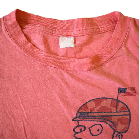 90’s SIMPSONS "YO SADDAM" 両面 染み込み プリント Tシャツ