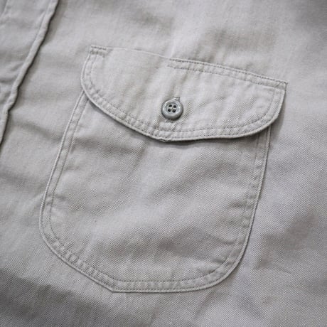 "Big Size" 60's Lee "マチ付き" Chetopa Work Shirt 17 Short