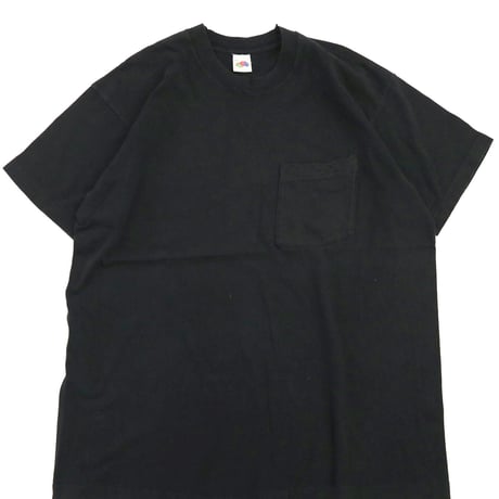 90's Fruit of the loom "Solid Black" Pocket Tee XLサイズ USA製