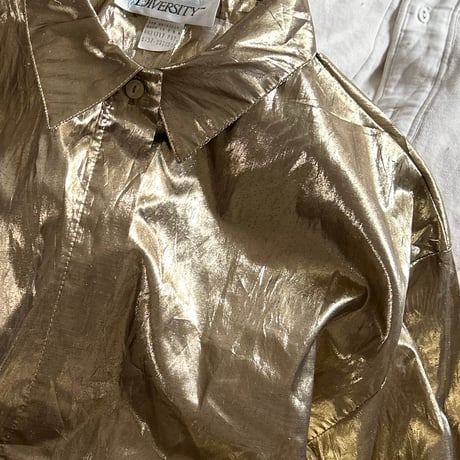 80's～90's DIVERSITY Gold Metallic Shirt USA製