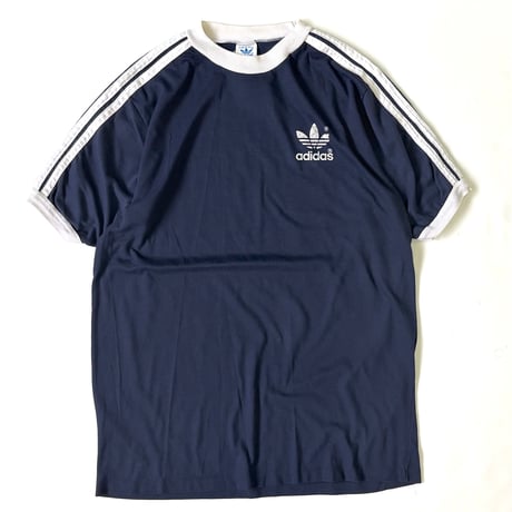 80's Adidas "Trefoil Logo" リンガー Tシャツ XLサイズ USA製