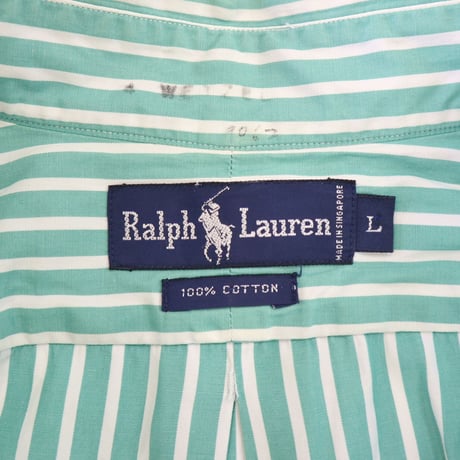 90's Ralph Lauren Stripe BD Shirt Lサイズ