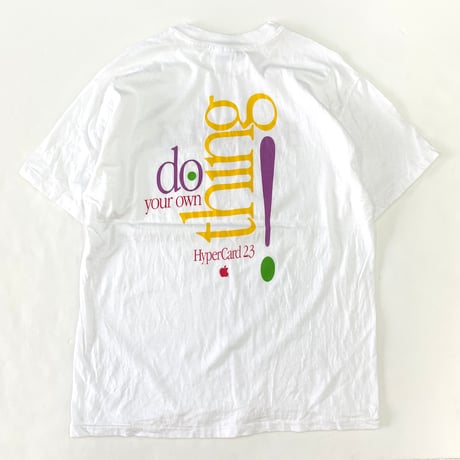 NOS ～90's Hanes APPLE "do your own thing!" 両面 プリント Tシャツ Lサイズ USA製