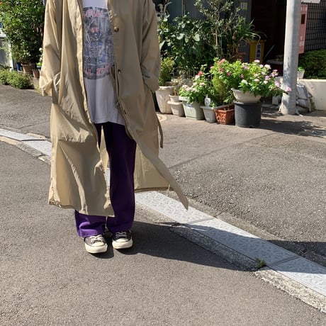 90's LANDS' END "Packable" ナイロン ステンカラー コート Sサイズ