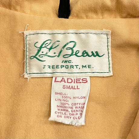 70's L.L. Bean "筆記体タグ" "チンスト" Nylon Coach Jacket LSサイズ USA製