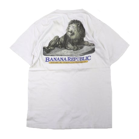 80's～ OLD Banana Republic "Lion" Pocket Tee