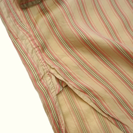 90's Ralph Lauren SILK 100% Band Collar Stripe Shirt