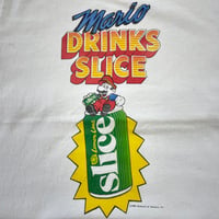 80's Fruit of the loom "Mario Drinks Slice" Tシャツ  Mサイズ USA製
