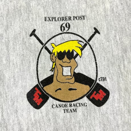 90's CHAMPION RW SWEAT "TAN MAN" "両面" XLサイズ USA製