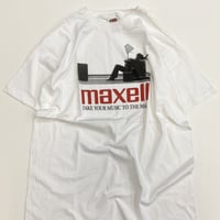 Deadstock 90's～ fruit of the loom "Maxell" プリント Tシャツ XLサイズ