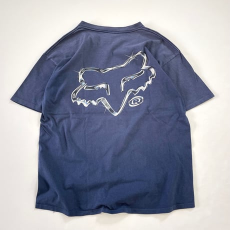90's ONEITA "FOX Racing" 両面 プリント Tシャツ Lサイズ