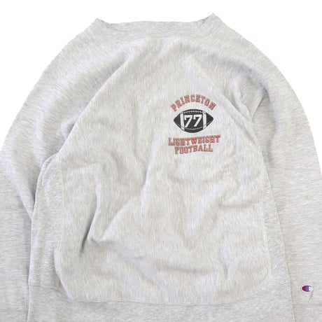 80's CHAMPION RW SWEAT "PRINCETON 77" 4段 プリント Grey Lサイズ USA製