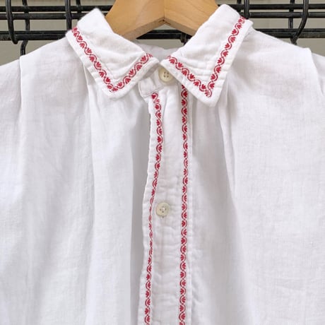 "Women's" unknown 60's～70's コットン ロング丈 グランパシャツ ワンピース