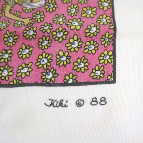 80's～ Hanes "my head is full of children ☯" プリント Tシャツ XLサイズ USA製