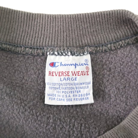 "Rare Color" 90's CHAMPION RW SWEAT Solid Charcoal Lサイズ USA製