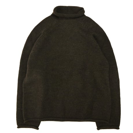 90'～00's J.CREW "Roll Neck" Wool Sweater Dark Olive Mサイズ
