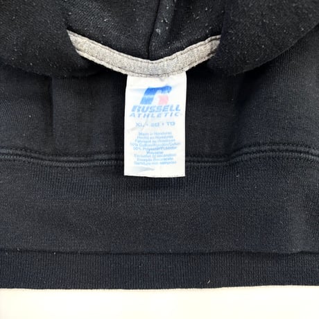 00's Russell "Reverse Type" "Black" Solid Sweat Parka XLサイズ