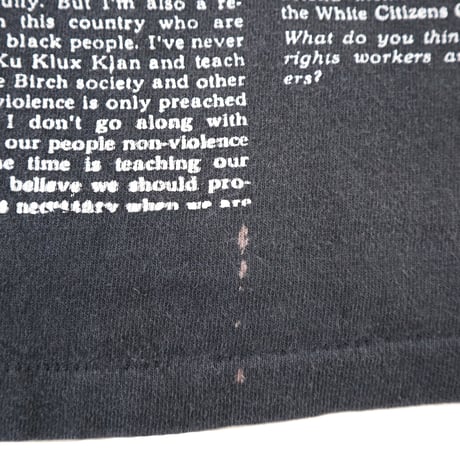 90's Malcolm X 両面 プリント Tシャツ BLACK  XLサイズ USA製