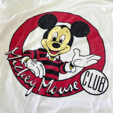 "Big Size" 80's～90's Disney "Mickey Mouse Club" Tシャツ