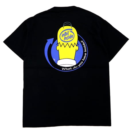 90's intel inside "SIMPSONS" 両面 プリント Tシャツ XLサイズ