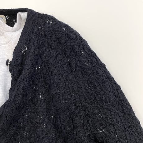 "Women's" 60's～ British Vouge Low Gauge Acrylic Cardigan
