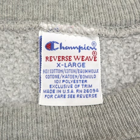 "Rare Color" 90's CHAMPION RW SWEAT "Script Embroidery" XLサイズ USA製
