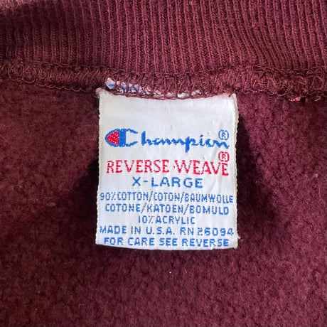 90's CHAMPION RW SWEAT "FORDHAM" XLサイズ USA製