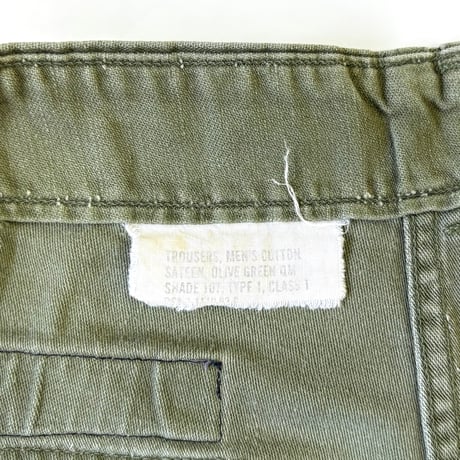 60's US ARMY "Side Adjuster" "Baker Pants" Utility Trousers Large