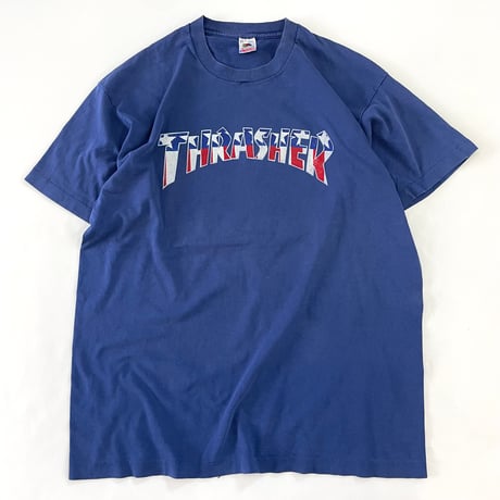 ～90's Fruit of the loom "Thrasher" "星条旗" Tシャツ XLサイズ USA製