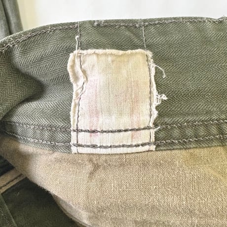 "Rare Size" 60's French ARMY "M-47" HBT Cargo Pants 11