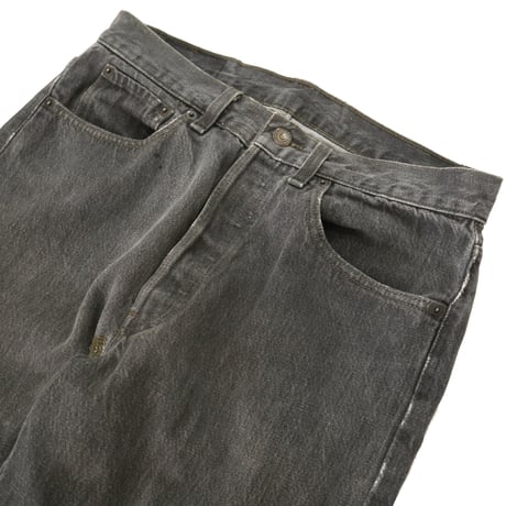 80's Levi's 501 "先染め" "スミ黒" Black Denim Pants W31 USA製