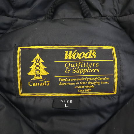 90's～00's WOODS Down Jacket Black Lサイズ